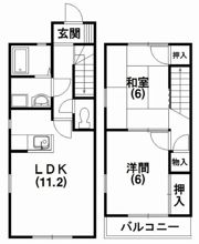 Maisonette（メゾネット）城下Ⅱの間取り画像