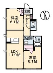 クラシオン金川 Ⅱ棟の間取り画像