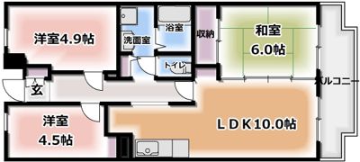 グリーンヴィラ御領の間取り画像
