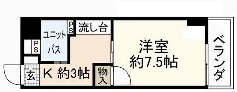 第55東白島ビルの間取り画像