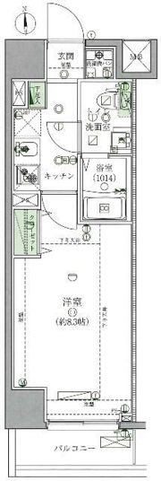 GROWS FUCHU EASTⅡの間取り画像