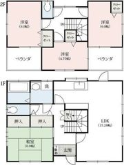 棟高町H貸住宅の間取り画像