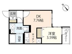 ヴィラ博丈(ヒロタケ)庚午北の間取り画像