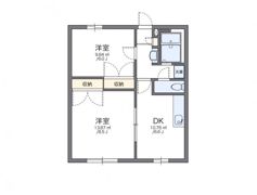 レオパレス鹿子木AREAⅡの間取り画像