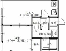 ビリーブ馬堀の間取り画像