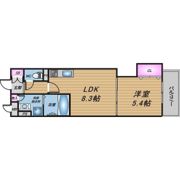 クリエオーレ鶴橋の間取り画像