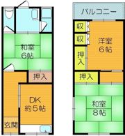西郷通貸テラスハウスの間取り画像