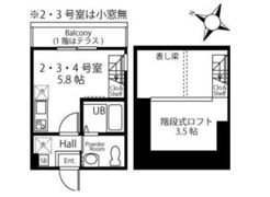 ハーミットクラブハウス横浜松ヶ丘の間取り画像