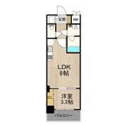フロンティアタワー九条Ⅲの間取り画像