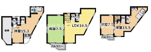 守口市滝井西町2丁目貸家の間取り画像