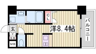 プレサンス三宮東アルバーナの間取り画像