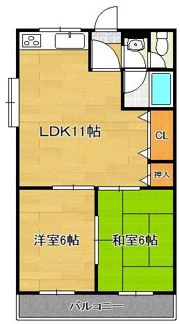 コーポ梶原の間取り画像