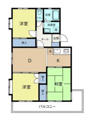ハイツシャルマンⅠの間取り画像