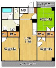 北方ハヤシビルIの間取り画像