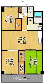 グリーンヴィレッジ則松の間取り画像