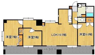 ニューサンリバー13番館の間取り画像
