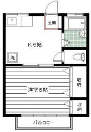 美咲台ハイツの間取り画像