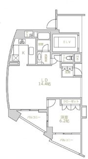 小田急コアロード広尾の間取り画像
