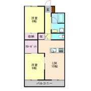 寒香梅ハイツの間取り画像