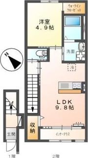 エンターレ妻鳥の間取り画像