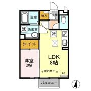 ヴィラージュレヨン Aの間取り画像