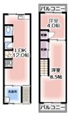 守口市梶町4丁目テラスハウスの間取り画像