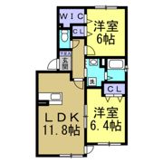 パルテールB棟の間取り画像