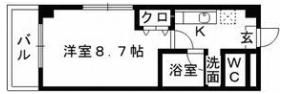 グランソシエ黒髪の間取り画像