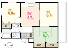 フォーリスト中筋Ⅰの間取り画像