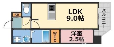 アドバンス難波ラシュレの間取り画像