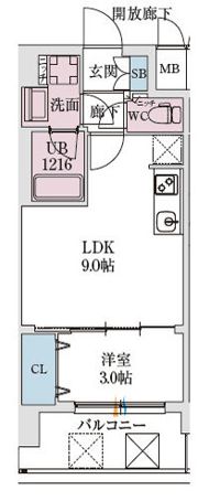 スプランディッド弁天町WESTの間取り画像