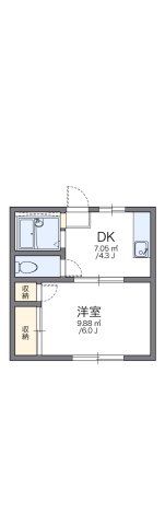 レオパレス草加第23の間取り画像