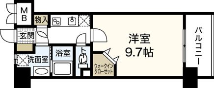 コンフォート東白島の間取り画像