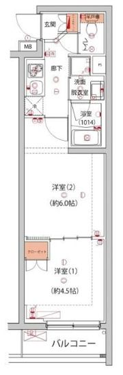 ハーモニーレジデンス中野本町パークサイドの間取り画像