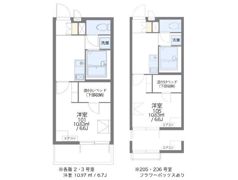 レオパレスRTフォーブルの間取り画像