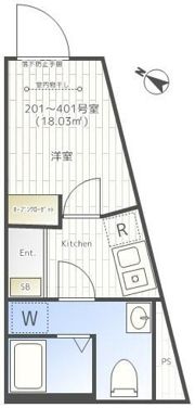 メゾンド町屋の間取り画像