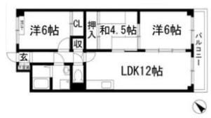 エクウス箕面の間取り画像