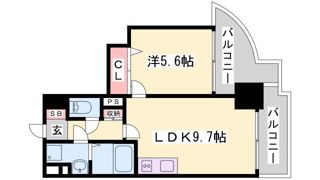 アミーグランコート三宮の間取り画像