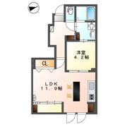コーポ峯のハタの間取り画像