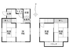 四御神91-8貸家 東棟の間取り画像