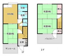 上田借家 右側の間取り画像