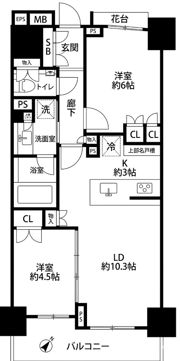 パークハウス文京千石の間取り画像