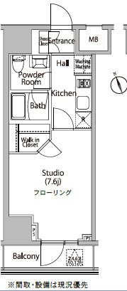 カーサスプレンディッド虎ノ門新橋の間取り画像