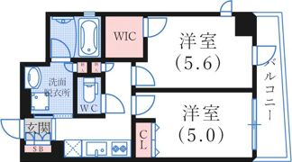 エステムコート神戸元町Ⅱリザーヴの間取り画像