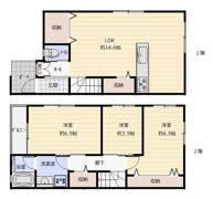 南輝1丁目戸建の間取り画像