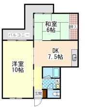 阪急六甲ハイツの間取り画像