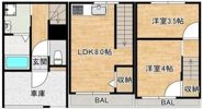 鶴見区中茶屋貸家の間取り画像