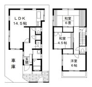 くぬぎ山一戸建貸家の間取り画像