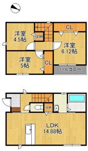 サンラプロ永犬丸II A棟の間取り画像