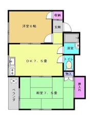 ウエストアパートメントの間取り画像